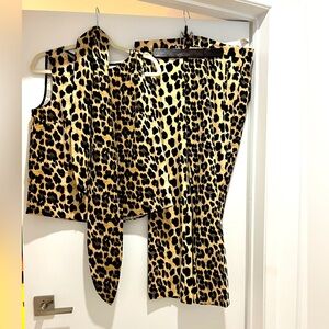 Zara 3 pc leopard set Large